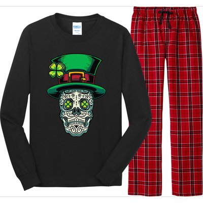 Irish Leprechaun Hat Calavera Cinco De Mayo Long Sleeve Pajama Set