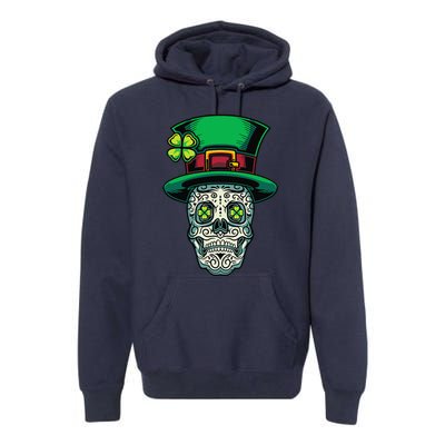 Irish Leprechaun Hat Calavera Cinco De Mayo Premium Hoodie