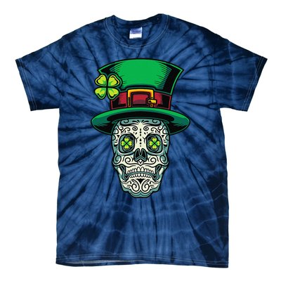 Irish Leprechaun Hat Calavera Cinco De Mayo Tie-Dye T-Shirt