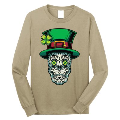 Irish Leprechaun Hat Calavera Cinco De Mayo Long Sleeve Shirt