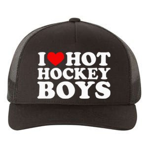 I Love Hot Hockey B.O.Y.S Yupoong Adult 5-Panel Trucker Hat