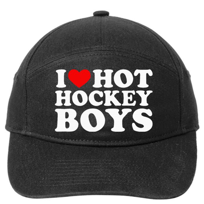 I Love Hot Hockey B.O.Y.S 7-Panel Snapback Hat