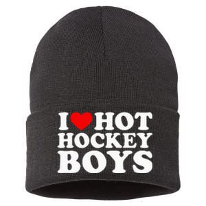 I Love Hot Hockey B.O.Y.S Sustainable Knit Beanie