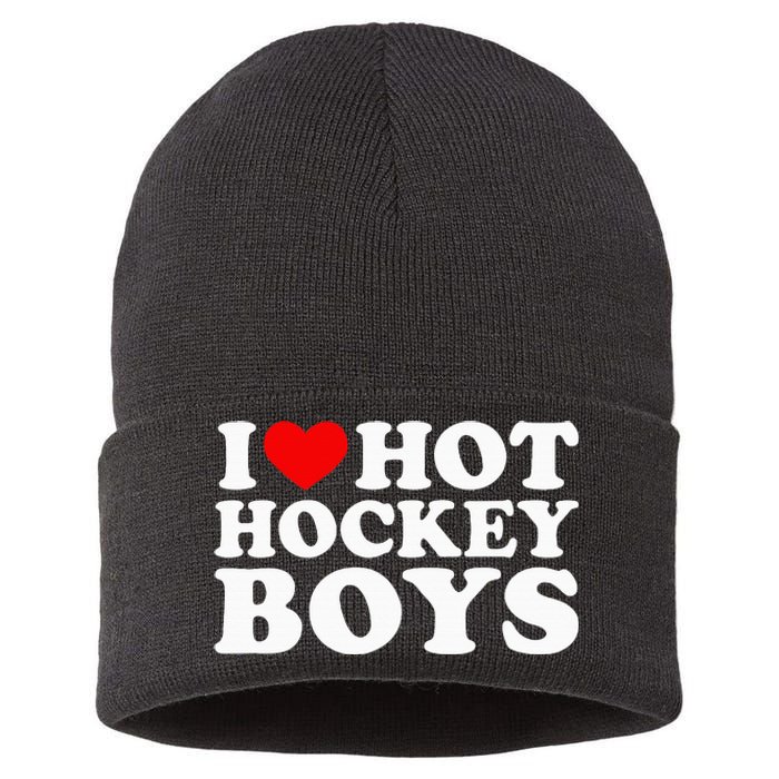 I Love Hot Hockey B.O.Y.S Sustainable Knit Beanie