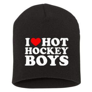 I Love Hot Hockey B.O.Y.S Short Acrylic Beanie