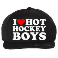 I Love Hot Hockey B.O.Y.S Wool Snapback Cap