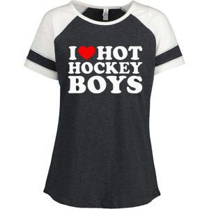 I Love Hot Hockey B.O.Y.S Enza Ladies Jersey Colorblock Tee