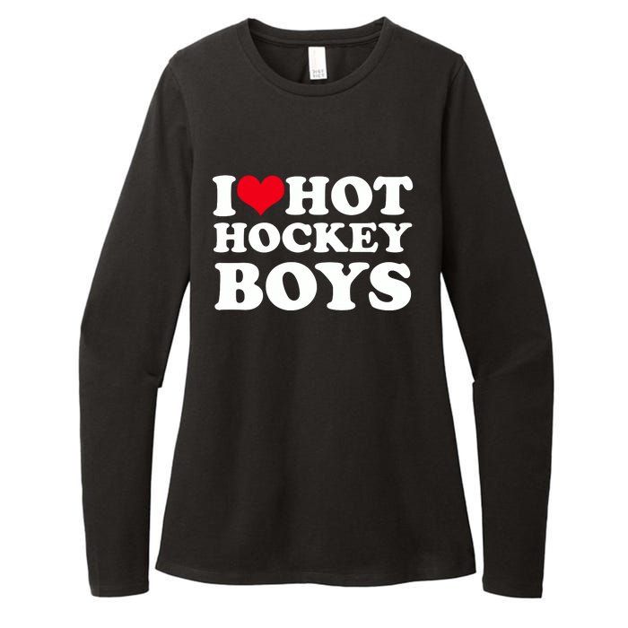 I Love Hot Hockey I Heart Hot Hockey Womens CVC Long Sleeve Shirt