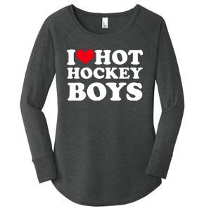 I Love Hot Hockey I Heart Hot Hockey Women's Perfect Tri Tunic Long Sleeve Shirt