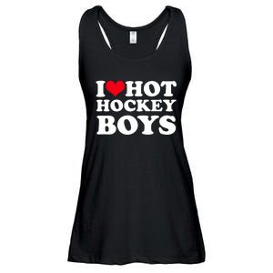 I Love Hot Hockey I Heart Hot Hockey Ladies Essential Flowy Tank