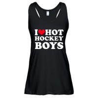 I Love Hot Hockey I Heart Hot Hockey Ladies Essential Flowy Tank