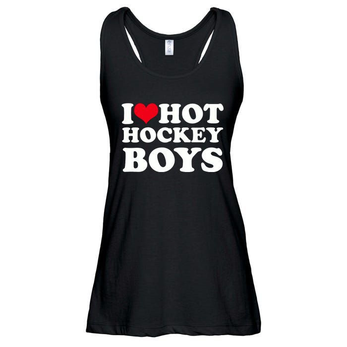 I Love Hot Hockey I Heart Hot Hockey Ladies Essential Flowy Tank