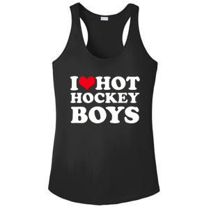 I Love Hot Hockey I Heart Hot Hockey Ladies PosiCharge Competitor Racerback Tank