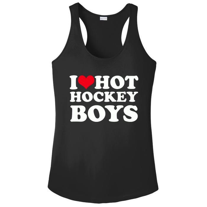 I Love Hot Hockey I Heart Hot Hockey Ladies PosiCharge Competitor Racerback Tank