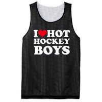 I Love Hot Hockey I Heart Hot Hockey Mesh Reversible Basketball Jersey Tank