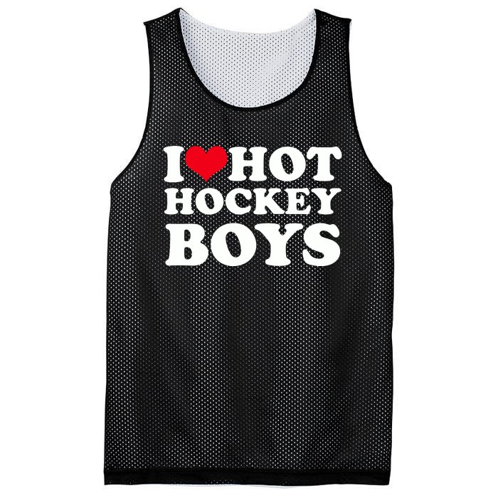 I Love Hot Hockey I Heart Hot Hockey Mesh Reversible Basketball Jersey Tank