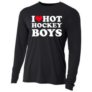 I Love Hot Hockey I Heart Hot Hockey Cooling Performance Long Sleeve Crew