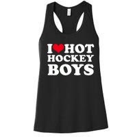 I Love Hot Hockey I Heart Hot Hockey Women's Racerback Tank