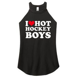 I Love Hot Hockey I Heart Hot Hockey Women's Perfect Tri Rocker Tank