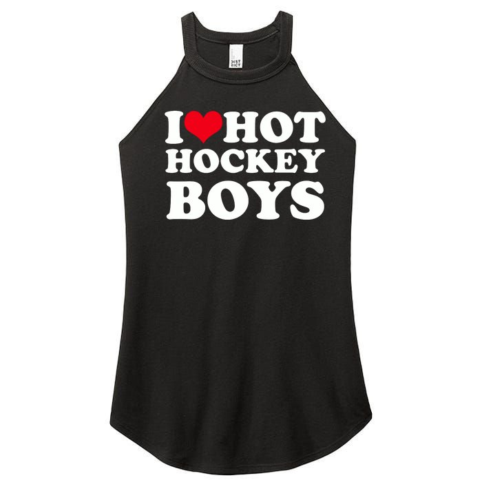 I Love Hot Hockey I Heart Hot Hockey Women's Perfect Tri Rocker Tank