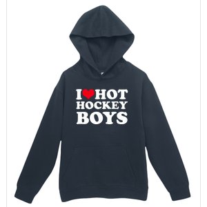 I Love Hot Hockey I Heart Hot Hockey Urban Pullover Hoodie