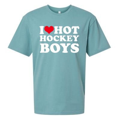 I Love Hot Hockey I Heart Hot Hockey Sueded Cloud Jersey T-Shirt