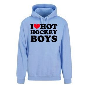 I Love Hot Hockey I Heart Hot Hockey Unisex Surf Hoodie