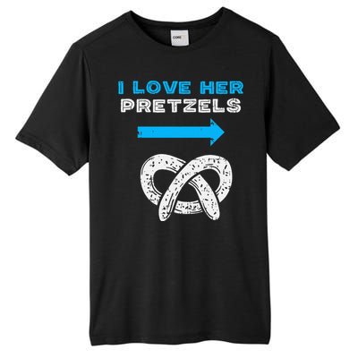 I Love Her Pretzels Matching Couple Oktoberfest Boyfriend Tall Fusion ChromaSoft Performance T-Shirt