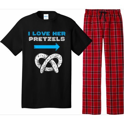 I Love Her Pretzels Matching Couple Oktoberfest Boyfriend Pajama Set