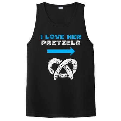 I Love Her Pretzels Matching Couple Oktoberfest Boyfriend PosiCharge Competitor Tank