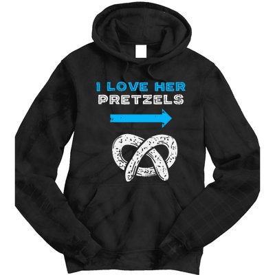 I Love Her Pretzels Matching Couple Oktoberfest Boyfriend Tie Dye Hoodie