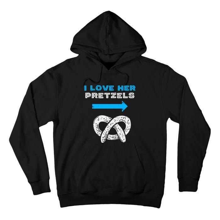 I Love Her Pretzels Matching Couple Oktoberfest Boyfriend Tall Hoodie