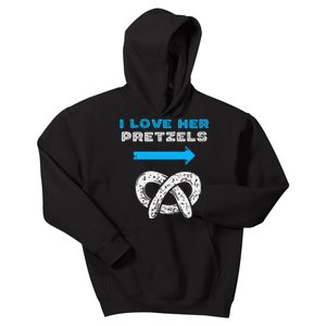 I Love Her Pretzels Matching Couple Oktoberfest Boyfriend Kids Hoodie