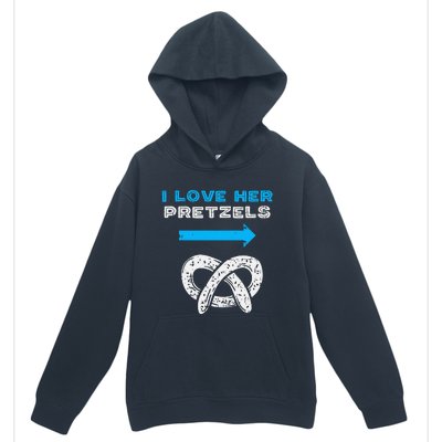 I Love Her Pretzels Matching Couple Oktoberfest Boyfriend Urban Pullover Hoodie