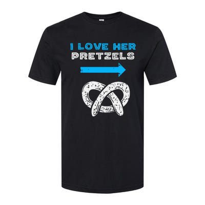 I Love Her Pretzels Matching Couple Oktoberfest Boyfriend Softstyle CVC T-Shirt