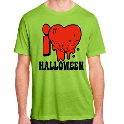 I Love Halloween Creepy Heart Adult ChromaSoft Performance T-Shirt