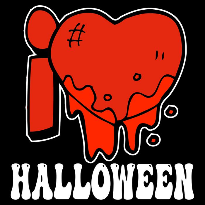 I Love Halloween Creepy Heart Flatbill Hat