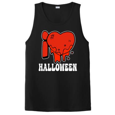 I Love Halloween Creepy Heart PosiCharge Competitor Tank