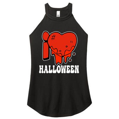 I Love Halloween Creepy Heart Women's Perfect Tri Rocker Tank