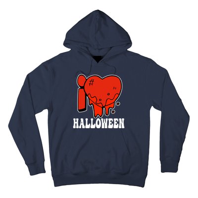 I Love Halloween Creepy Heart Hoodie