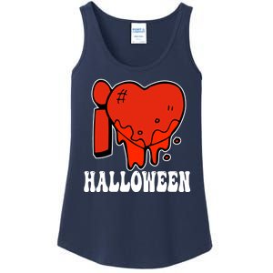 I Love Halloween Creepy Heart Ladies Essential Tank