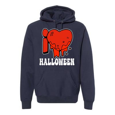 I Love Halloween Creepy Heart Premium Hoodie