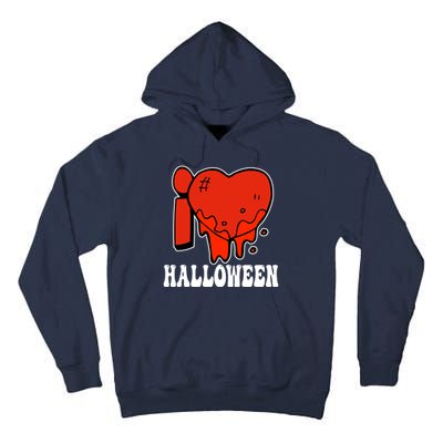 I Love Halloween Creepy Heart Tall Hoodie