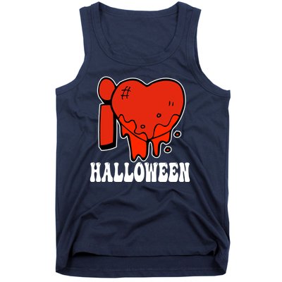 I Love Halloween Creepy Heart Tank Top