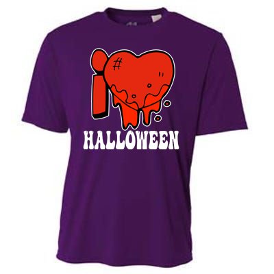 I Love Halloween Creepy Heart Cooling Performance Crew T-Shirt