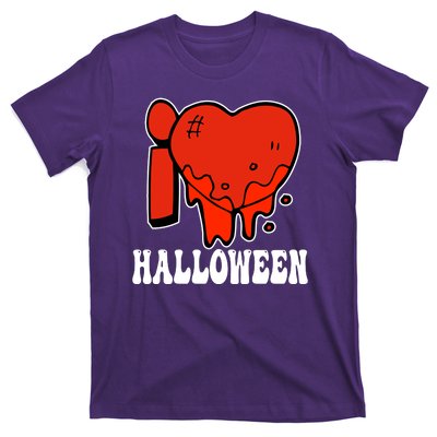 I Love Halloween Creepy Heart T-Shirt