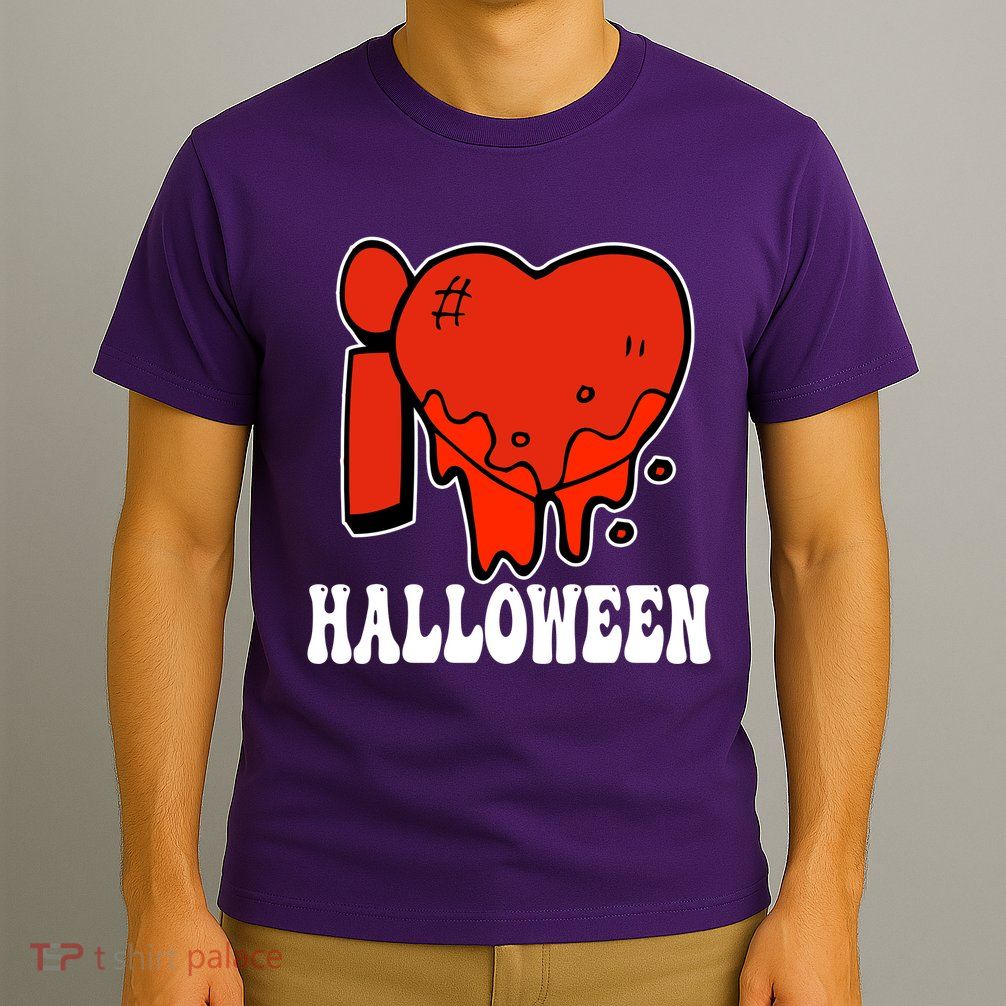 I Love Halloween Creepy Heart T-Shirt