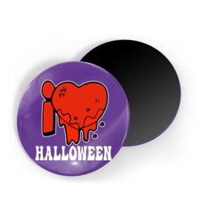 I Love Halloween Creepy Heart Magnet