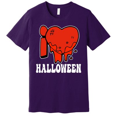 I Love Halloween Creepy Heart Premium T-Shirt