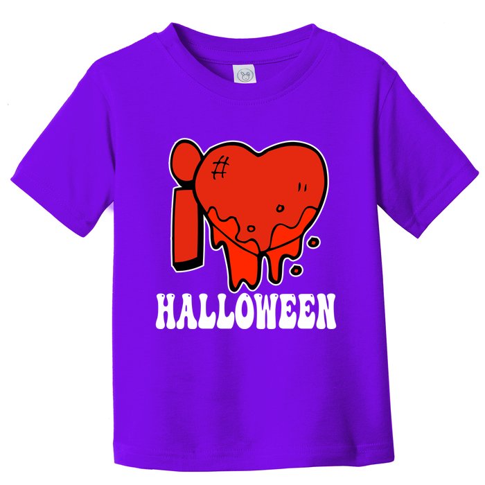 I Love Halloween Creepy Heart Toddler T-Shirt